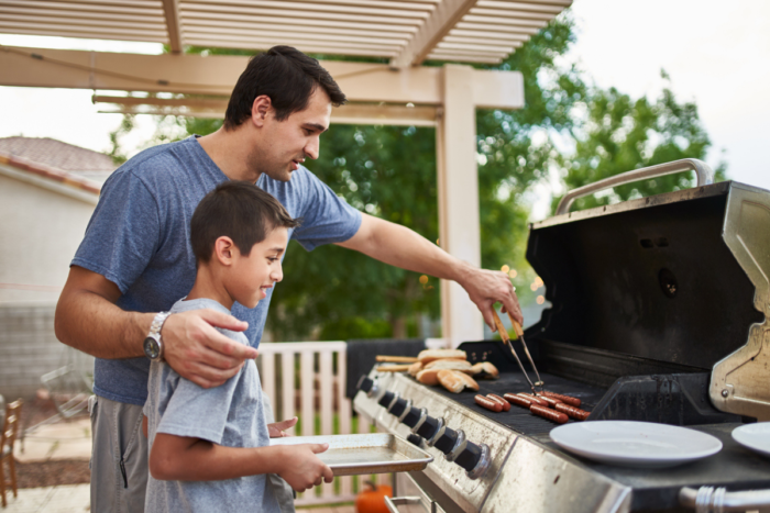 como cocinar en una barbacoa de gas