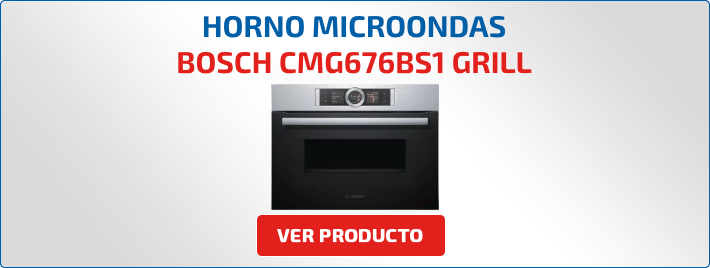 Horno Multifunción Bosch con microondas CMG676BS1 45 cm