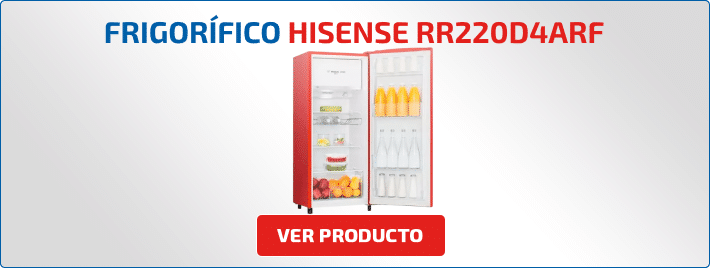 frigorífico una puerta Hisense color rojo RR220D4ARF