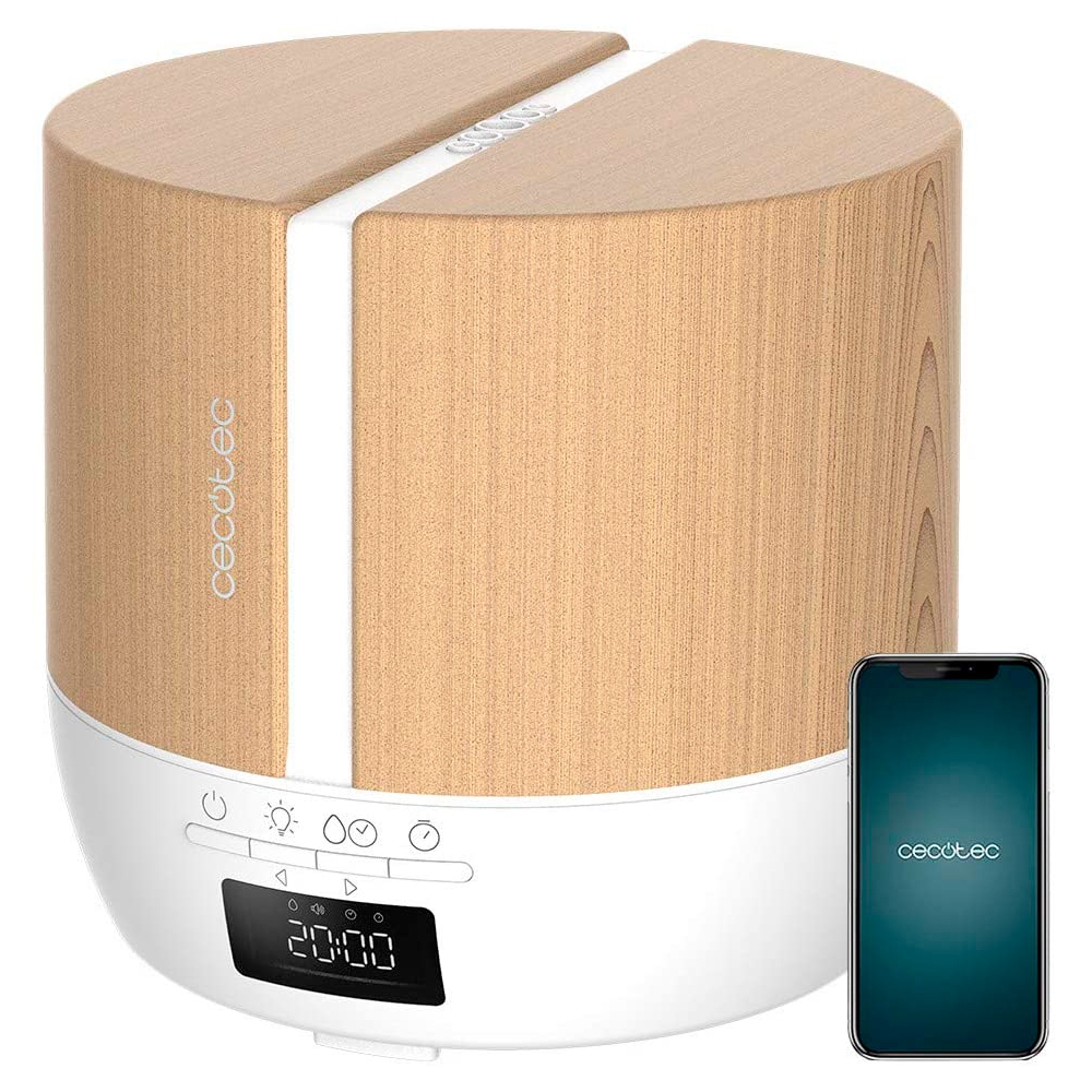 Difusor de aromas Cecotec PUREAROMA 550 CONNECTED WHITE WOODY