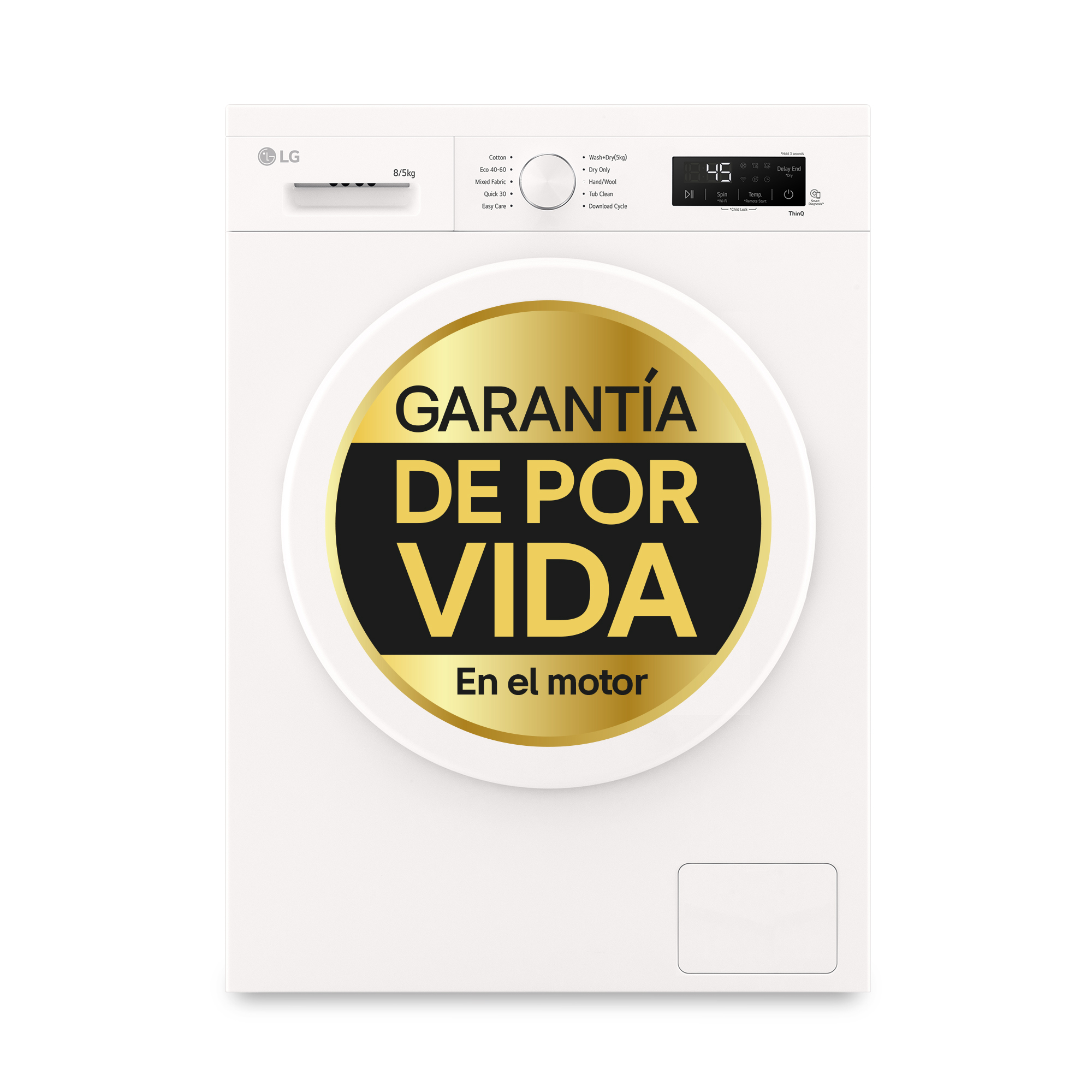 Lavadora secadora LG W4X1085NWH